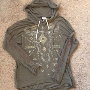 Lightweight Rhinestone Hoodie
